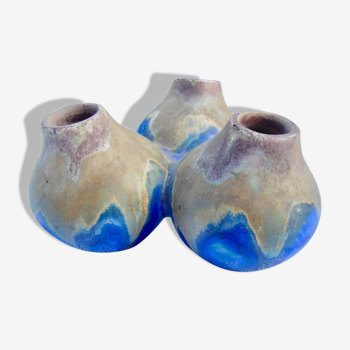 Vase 3 balls in enamelled ceramic
