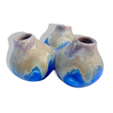 Vase 3 boules en ceramique émaillée
