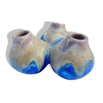 Vase 3 balls in enamelled ceramic