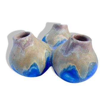 Vase 3 boules en ceramique émaillée