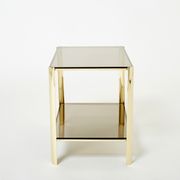 Bronze side table signed J.T. Lepelletier for Broncz circa 1960