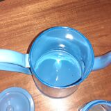 Cafetière en email bleu