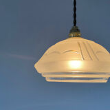 Small Art Deco glass pendant light
