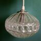 Vintage molded glass pendant light