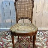 Série de 6 chaises cannées de style Louis XVI