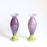 Art Nouveau glass vases by Franz Welz, Czech republic 1930s.