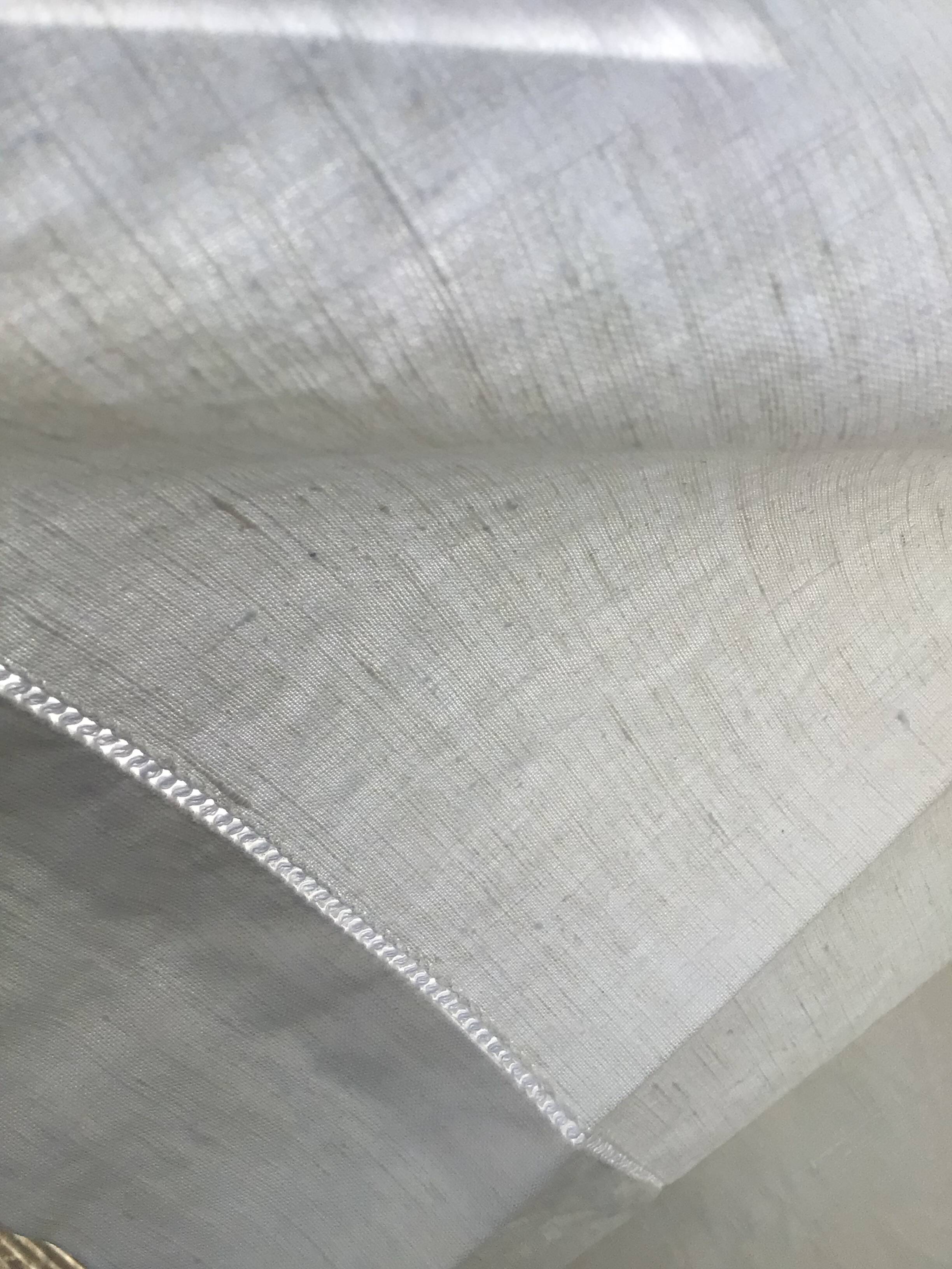 Embroidered 2-seater sheet CT linen new simple day cream