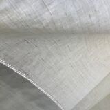Embroidered 2-seater sheet CT linen new simple day cream