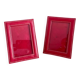 Pair of vintage red photo holder frames