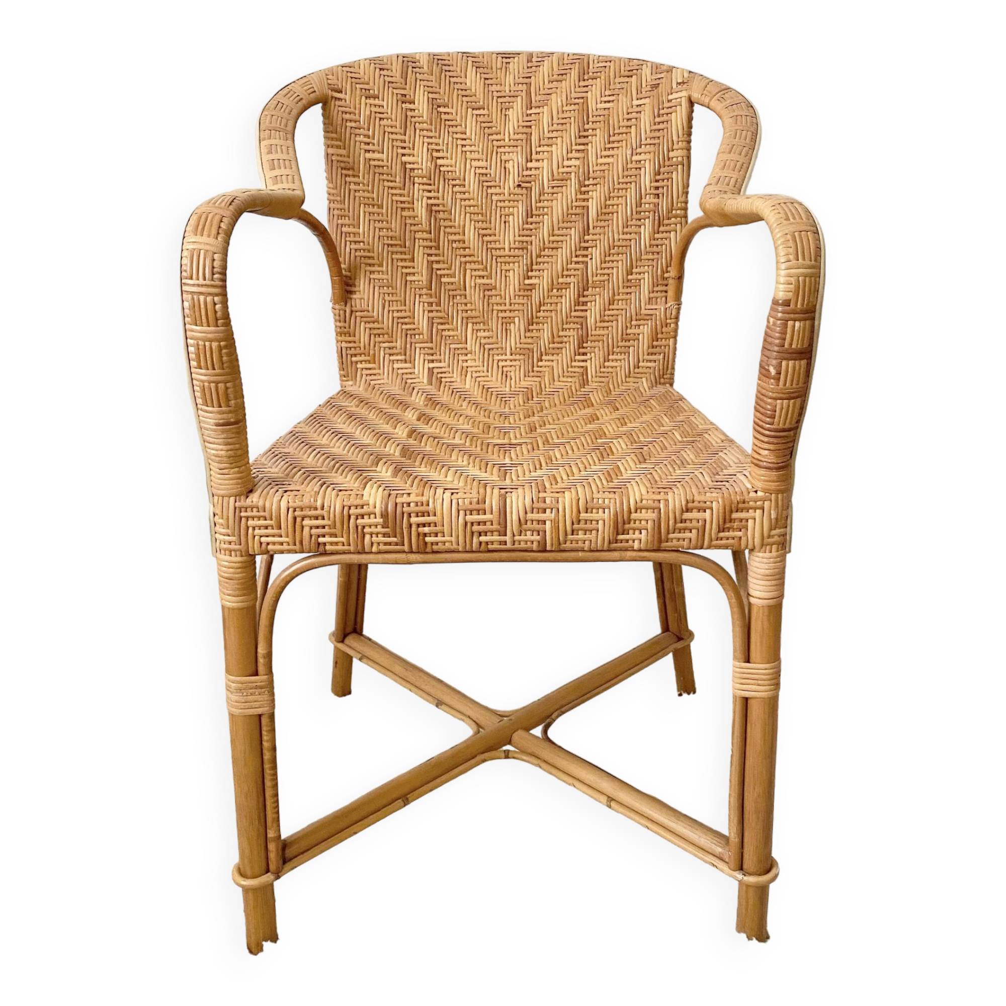 Vintage rattan armchair