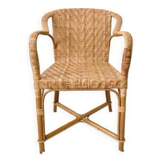 Fauteuil en rotin vintage