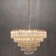 Italian murano glass prism triedri chandelier from venini
