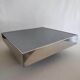 Vintage coffee table in metal and smoked mirror