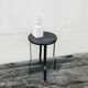 Vintage riveted metal bottom stool 1930