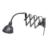 Grey Industrial Scissor Wall Lamp from Elektroinstala, 1960s