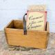 Petit porte-outils de métier en bois et poignée cuir