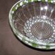 Set of 3 old glass bowls/cups decorated with small white flowers Materne rare