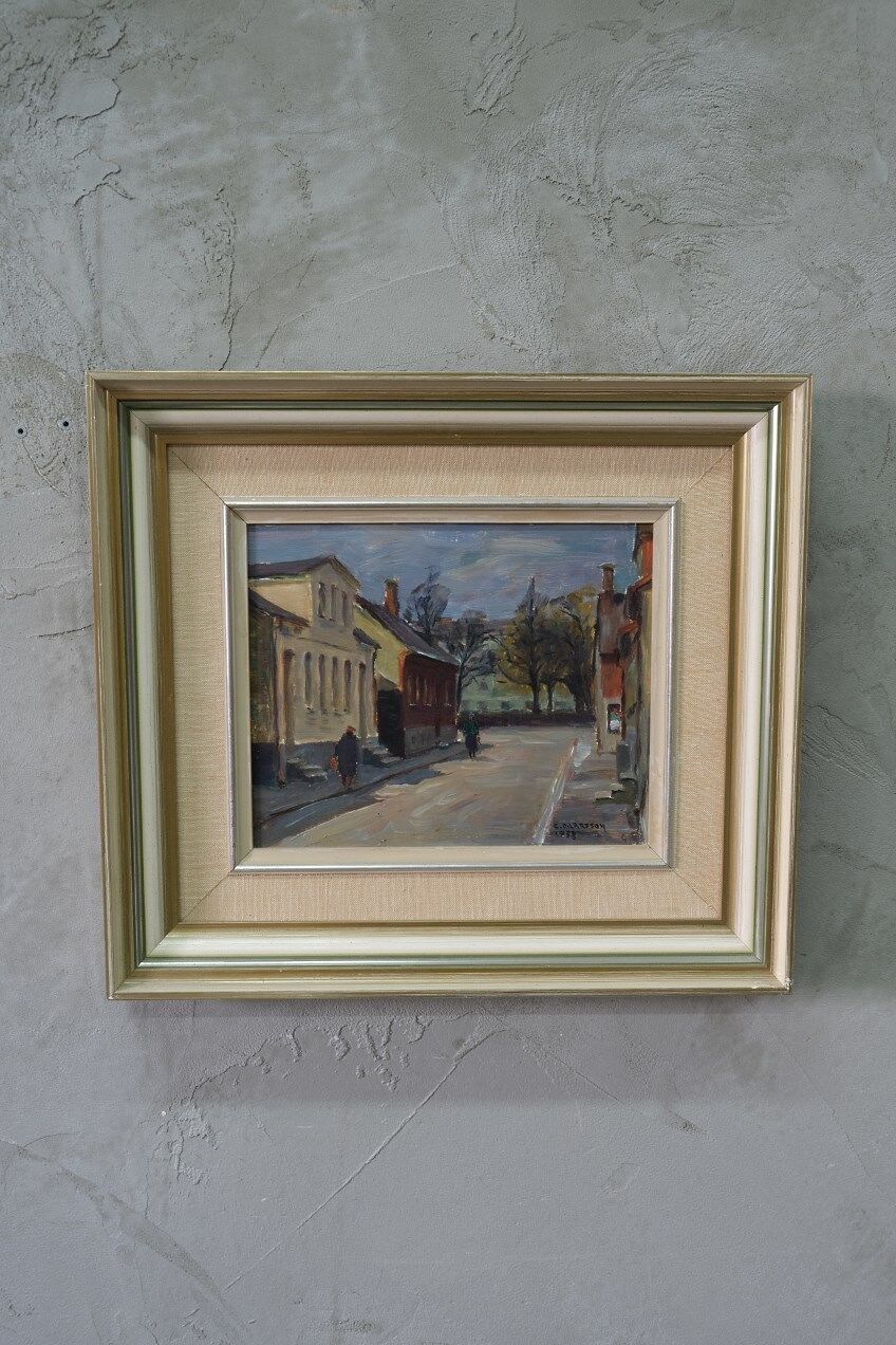 Oil painting by Carl Oscar Larsson swedish 1958