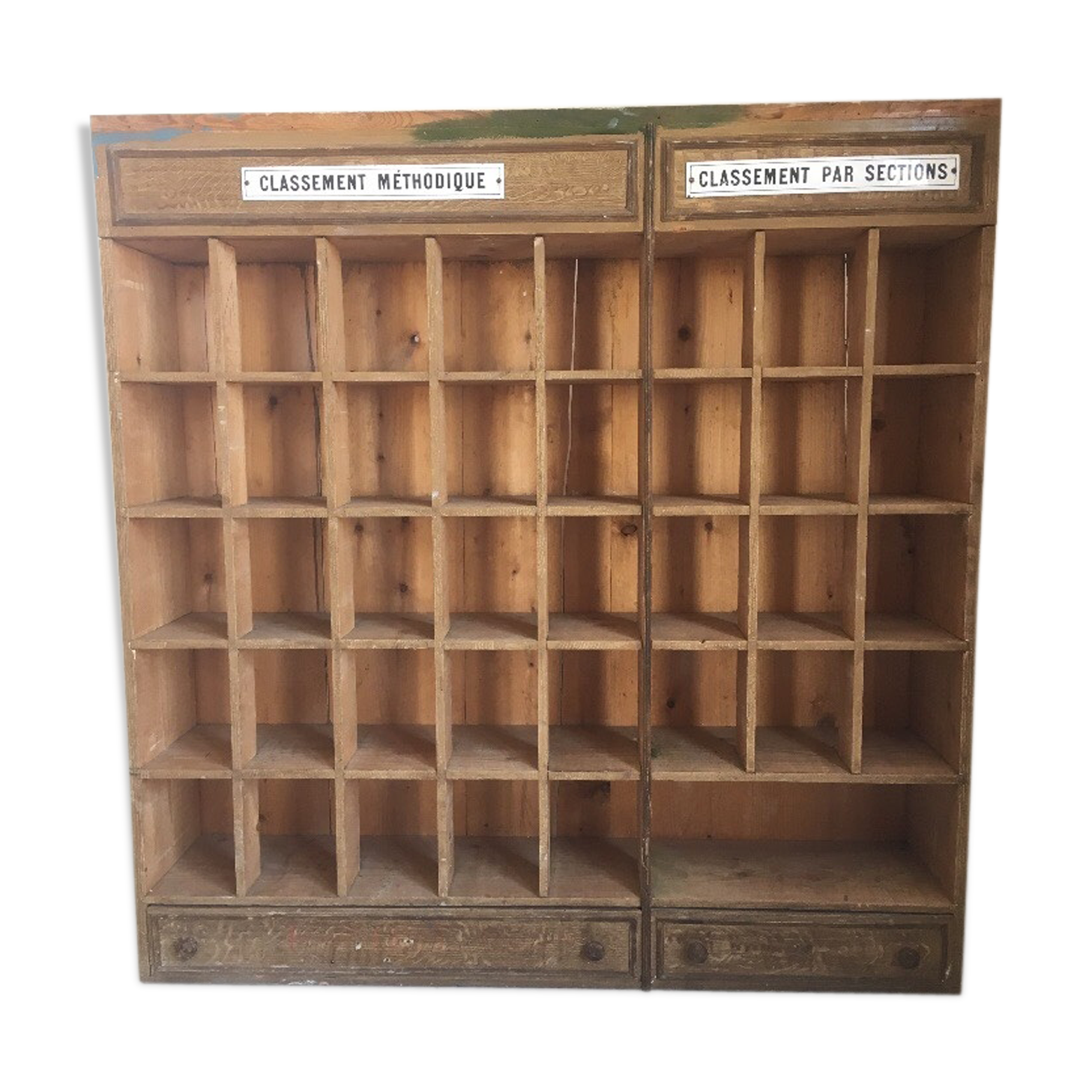 wooden postal sorting Cabinet