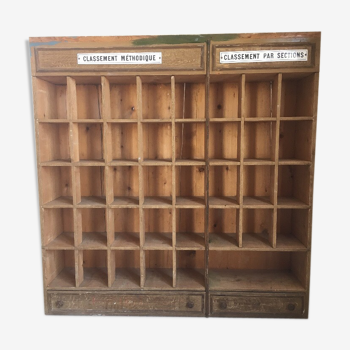 wooden postal sorting Cabinet