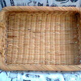 Vintage rattan tray