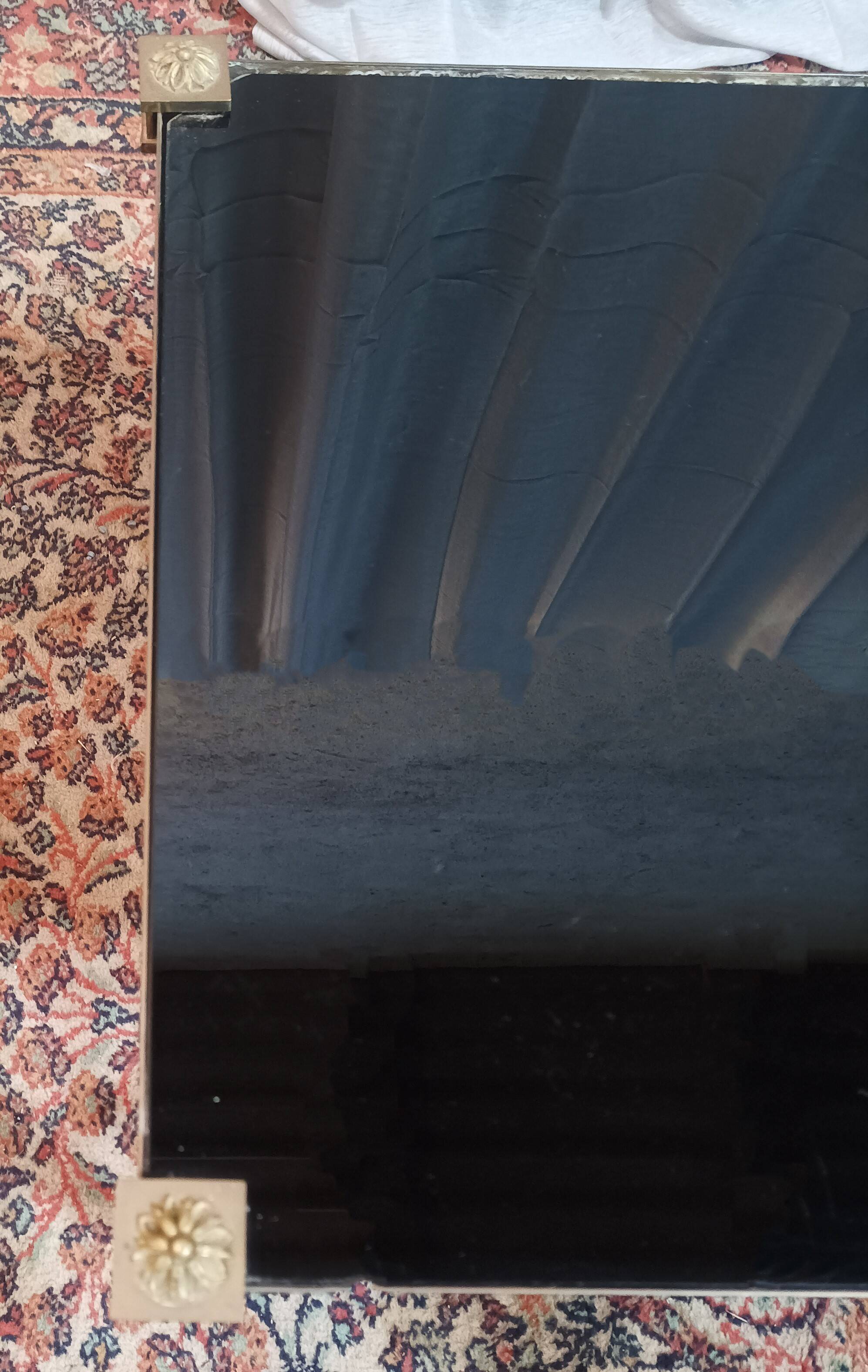 Vintage brass and glass coffee table