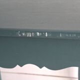 Antique Gustavian-style table painted in dark green with a drawer.