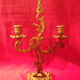 Two brass NCIAN candlesticks