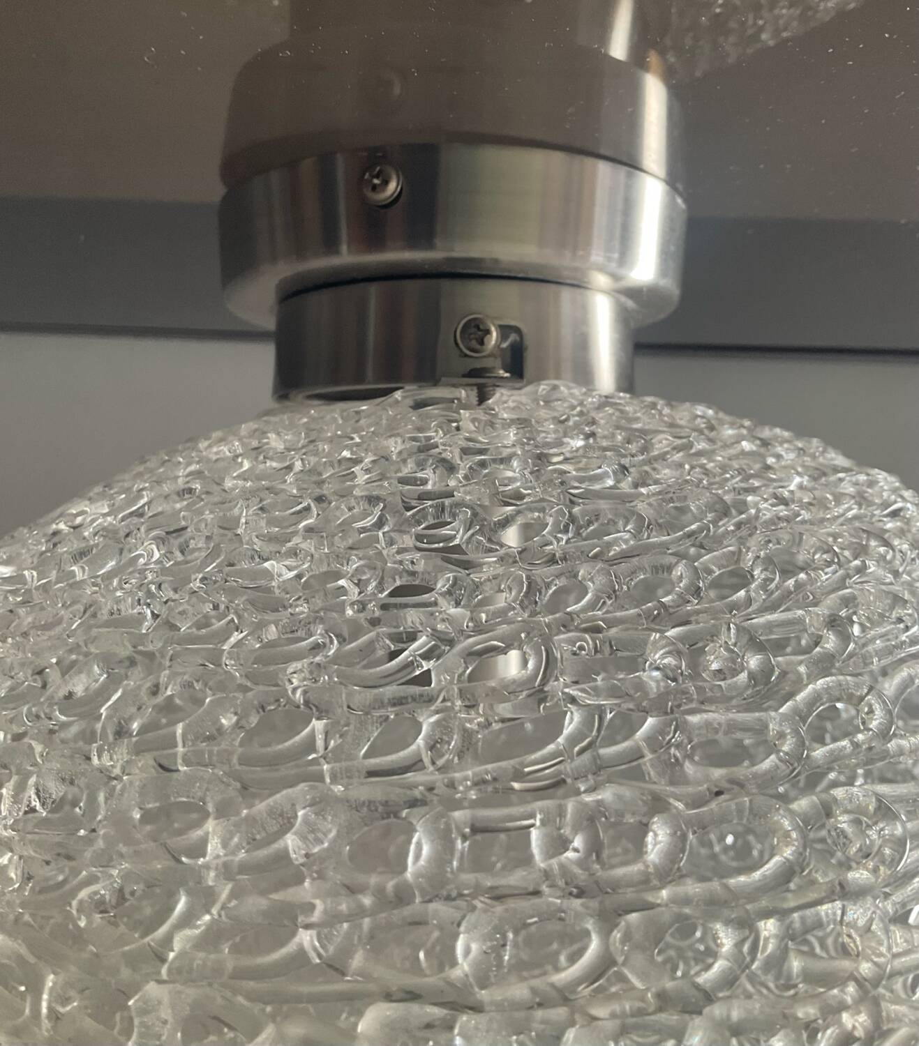 Plafonnier vintage en fils de Plexiglas entrelacés