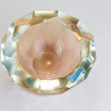 Large Faceted Murano Glass Bowl for Caviar, Italy, 1960s