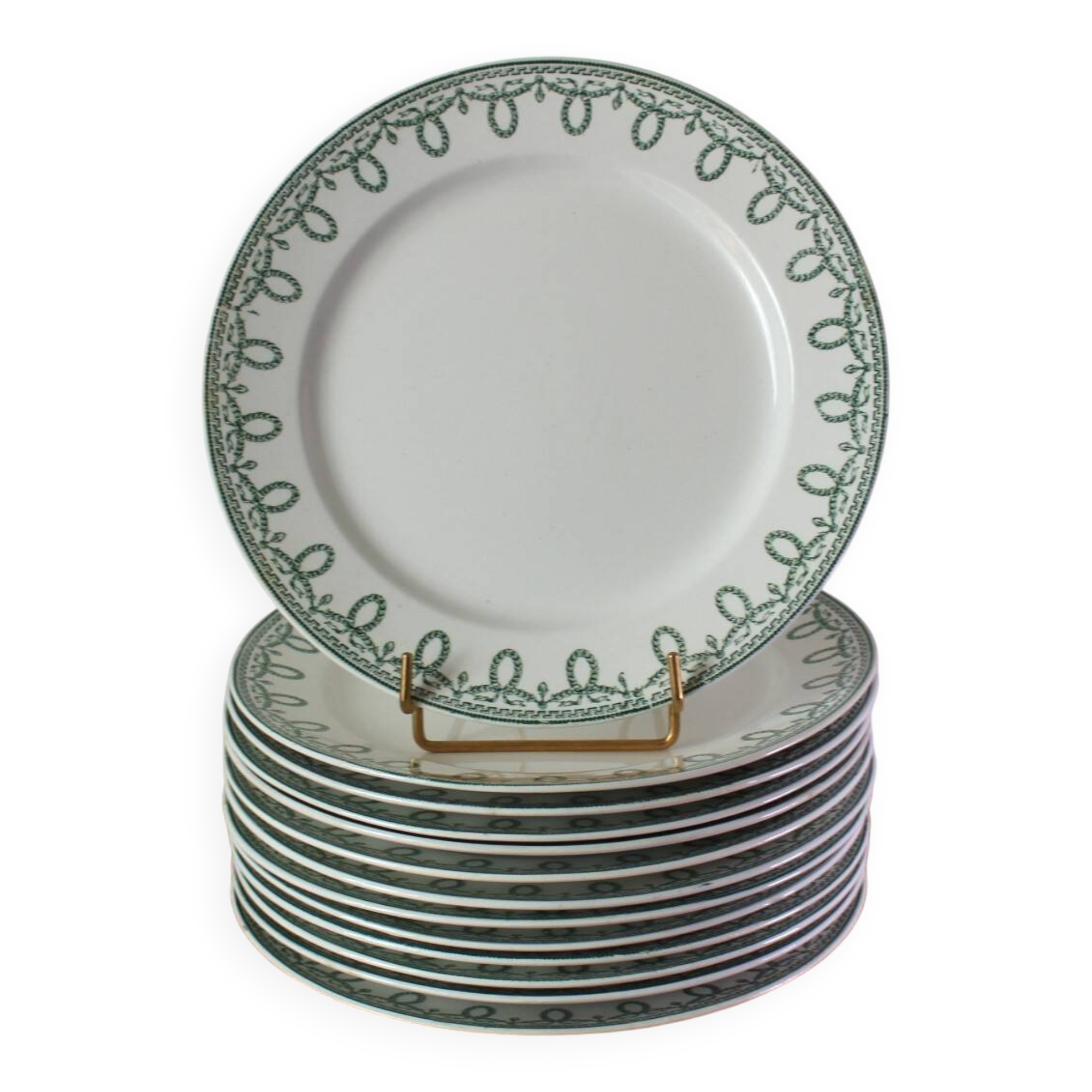 Boch Frères porcelain dinner plate, La Louvière, Bonaparte