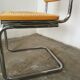 Pair of chairs, canning and chrome tubular metal