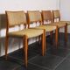 4 Scandinavian chairs model 80 by Niels O. Møller, Denmark