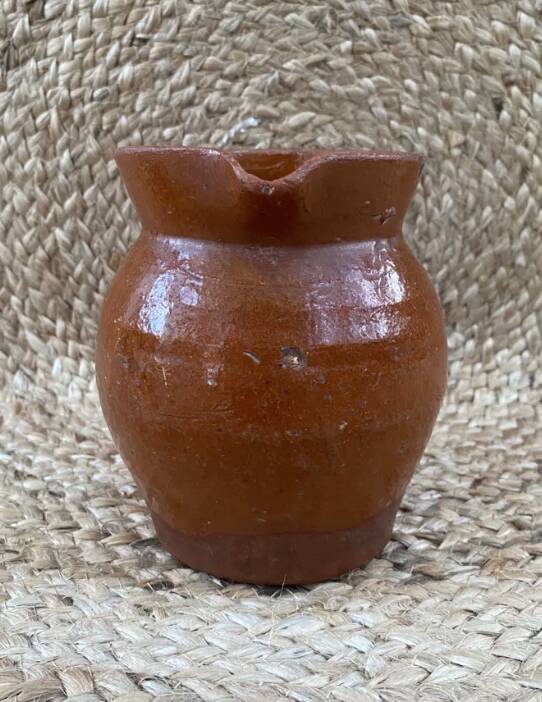 Glazed terracotta pitcher, early 20th century