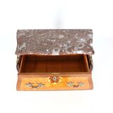 Commode bombée avec plateau en marbre, Ryden möbler AB, Nybro (Suède)