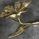 Vintage flower ashtray in solid gold-plated brass with six removable petals from the 60s/70s