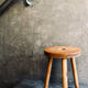Vintage Scandinavian design solid pine tripod stool