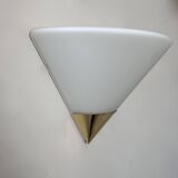 Vintage wall lamp, opaline and brass, Germany 1980s