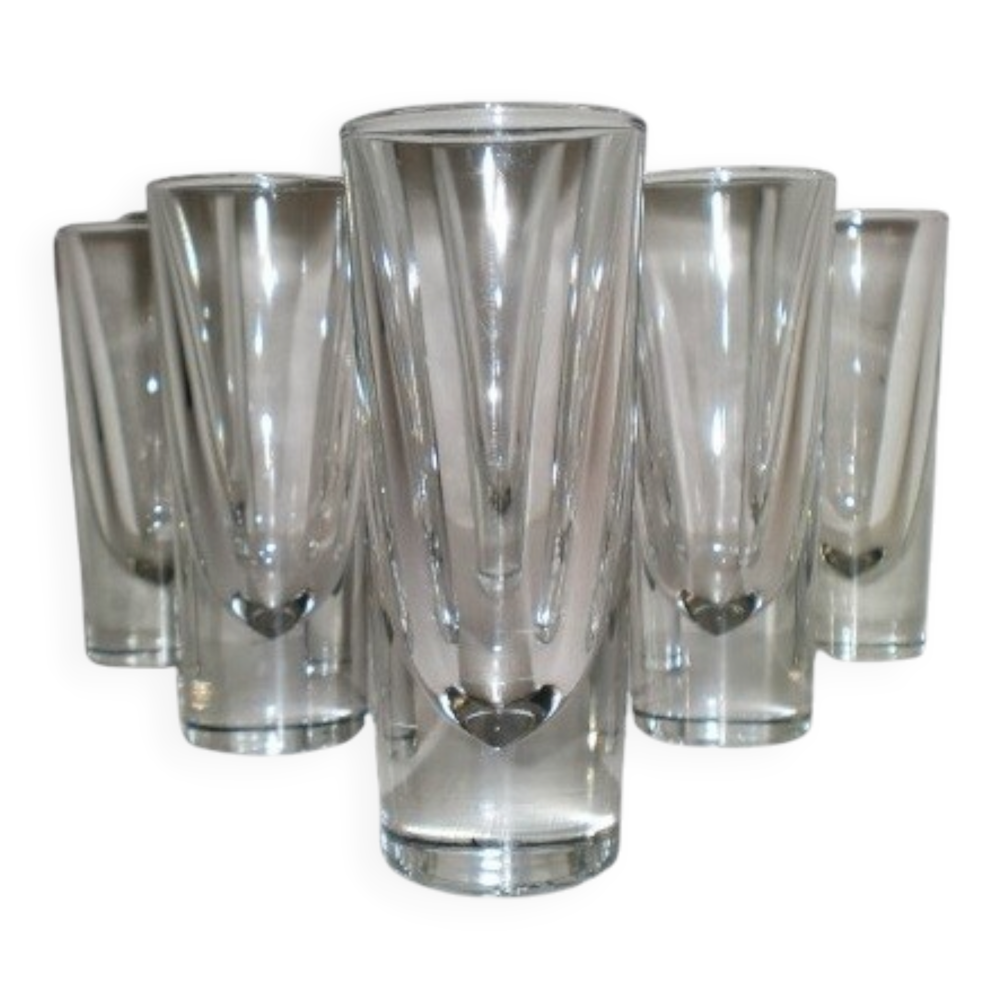 6x Cinzano Aperitif Mid-Century Bullet Glasses – Carlo Moretti - Borgonovo
