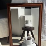 Rectangular mirror with wooden frame 88x62