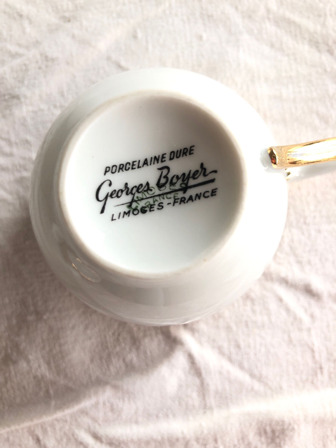 27-piece coffee and tea service in white Limoges porcelain Georges Boyer