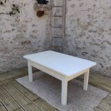 Table basse avec tiroir blanche
