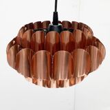 Copper pendant lamp Swiss type 810 modern mid-century by Hans Zender for Temde