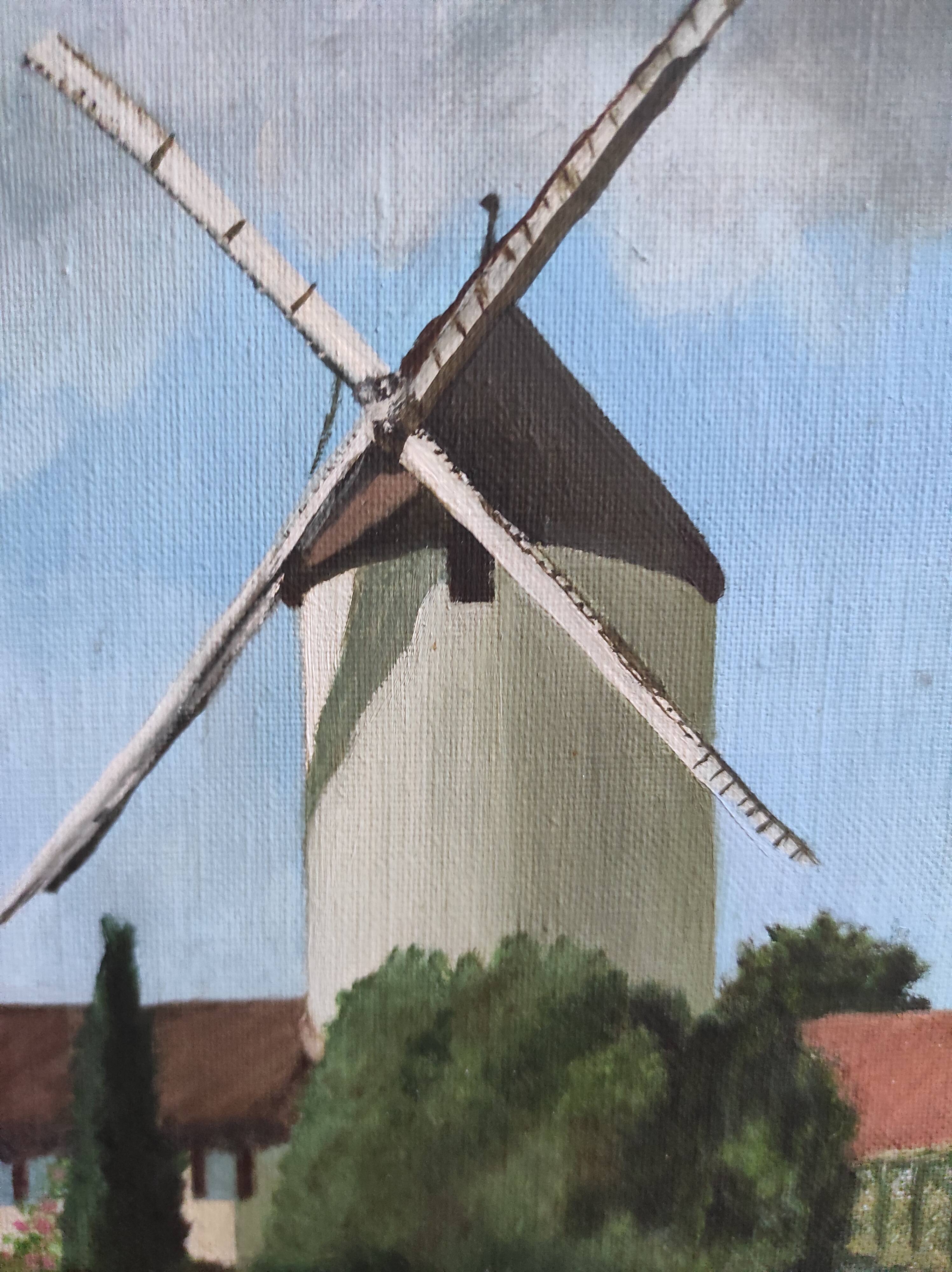 French vintage oil painting, signed L. Nöel