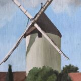 French vintage oil painting, signed L. Nöel