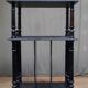 Blackened wooden shelf