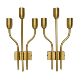 Set of two wall lights brass Italy 1960 s