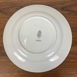 Plat rond Lunéville modèle "Régence" vert d'eau , fin XIXe