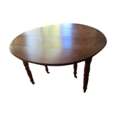 Old round table, 6 feet jacob, 3 extensions