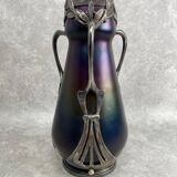 Art glass vase in the Jugendstil style by Wilhelm Kralik Sohne